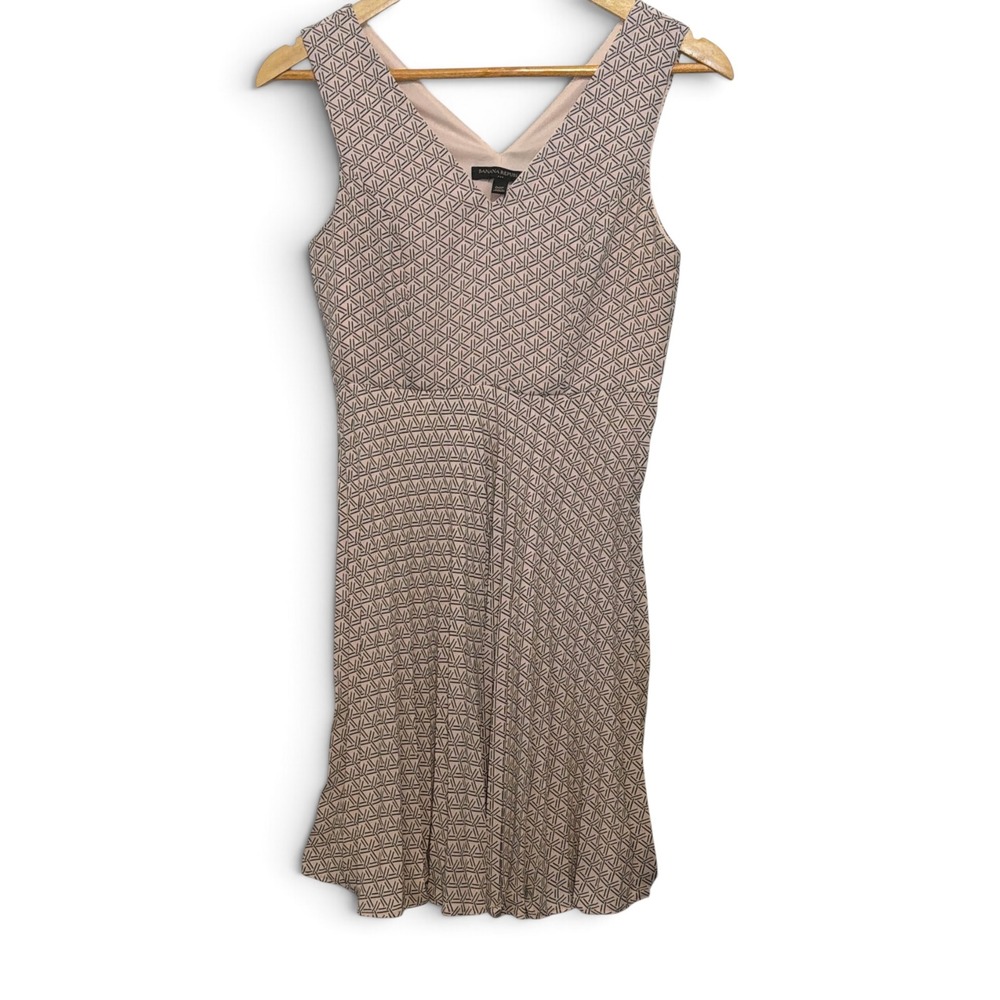 Banana Republic Womens 00P Geometric Sleeveless Wide Leg Dress Pink Black